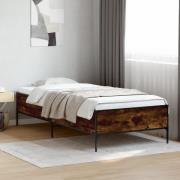 vidaXL Sängram rökfärgad ek 90x190 cm konstruerat trä och metall