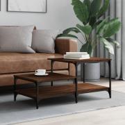 vidaXL Soffbord brun ek 100x50,5x45 cm konstruerat trä