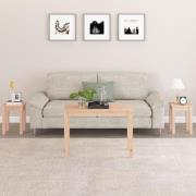 vidaXL Satsbord 3 st massiv furu