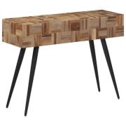 vidaXL Konsolbord 110x34x80 cm massiv återvunnen teak