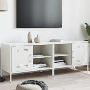 vidaXL Tv-bänk 2 st vit 68x39x50,5 cm stål