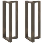 vidaXL Barbordsben T-formade 2 st svarta 40x35x(100-101) cm stål