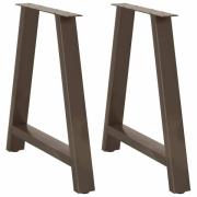 vidaXL Soffbordsben A-formade 2 st 70x(72-73) cm stål