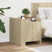 vidaXL Sängbord sonoma-ek 45x50x50 cm konstruerat trä