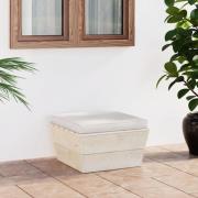 vidaXL Ottoman med dyna till pallsoffa impregnerat granträ
