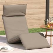 vidaXL Hopfällbar solstol Taupe 175x54x8,5 cm Oxford tyg