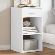 vidaXL Sängbord 2 st vit 35x34x65 cm konstruerat trä