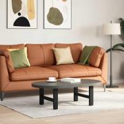 vidaXL Soffbordsben svarta 2 st 50x(30-31) cm stål