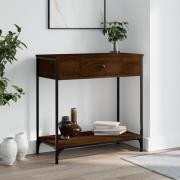 vidaXL Avlastningsbord brun ek 75x34,5x75 cm konstruerat trä