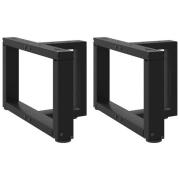 vidaXL Soffbordsben T-formade 2 st svart 40x25x(30-31) cm stål