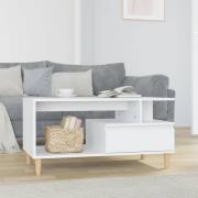 vidaXL Soffbord vit högglans 90x49x45 cm konstruerat trä