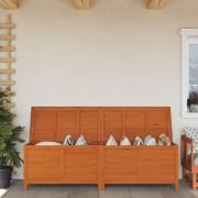 vidaXL Dynbox brun 198,5x50x56,5 cm massivt granträ