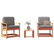 vidaXL Loungegrupp för trädgården 3 delar vaxbrun massiv furu