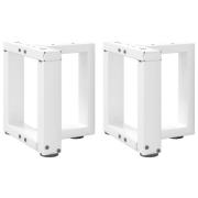 vidaXL Soffbordsben T-formade 2 st vita 30x25x(30-31) cm stål