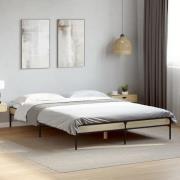 vidaXL Sängram sonoma-ek 140x200 cm konstruerad trä och metall