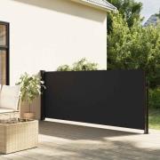 vidaXL Indragbar sidomarkis svart 117x300 cm