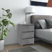 vidaXL Sängbord 2 st betonggrå 40x35x62,5 cm konstruerat trä