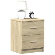 vidaXL Sängbord med 2 lådor sonoma-ek 40x36x50 cm