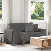 vidaXL Loveseat soffa mörkgrå 160x77x82 cm manchestertyg