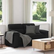 vidaXL 2-sitssoffa svart 120 cm tyg