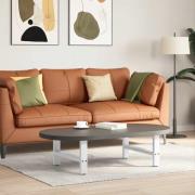 vidaXL Soffbordsben vit 2 st 70x(30-31) cm stål