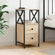 vidaXL Sängbord sonoma-ek 34x35,5x70 cm konstruerat trä
