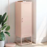 vidaXL Högskåp rosa 36x39x123 cm stål