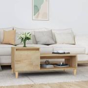 vidaXL Soffbord sonoma-ek 100x50x45 cm konstruerat trä