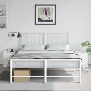 vidaXL Sängskåp 2 st vit 34,5x39x44 cm stål