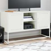 vidaXL TV-skåp vit 100,5x39x60,5 cm stål