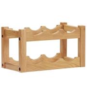 vidaXL Vinställ för 6 flaskor 37x21x21 cm massiv ek