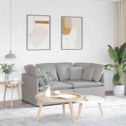 vidaXL Modulsoffa med dynor i tyg molngrå