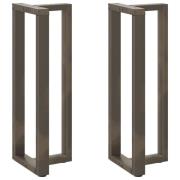vidaXL Barbordsben T-formad 2 st naturstål 40x35x(110-111) cm stål