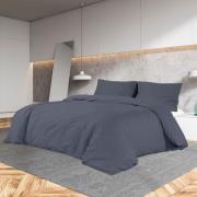 vidaXL Bäddset antracit 155x220 cm bomull