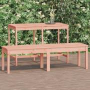 vidaXL Trädgårdsbänk 2-sits 159,5x44x45 cm massivt douglasträ