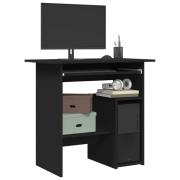 vidaXL Skrivbord svart 80x45x74 cm konstruerat trä