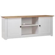 vidaXL TV-bänk vit 120x40x50 cm massiv furu panama