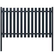 vidaXL Staketpanel antracit 174,5x100 cm pulverlackerat stål