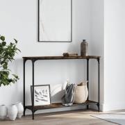 vidaXL Avlastningsbord rökfärgad ek 101x30,5x75 cm konstruerat trä
