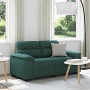vidaXL 2-sitssoffa mörkgrön 120 cm tyg