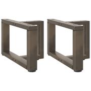 vidaXL Soffbordsben T-formade 2 st svarta 40x25x(30-31) cm stål