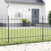 vidaXL Trädgårdsstaket med Spets Grå 1,7x1 m i Stål