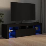 vidaXL Tv-bänk med LED-belysning svart 140x36,5x40 cm