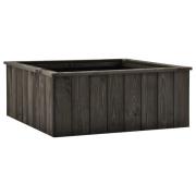 vidaXL Upphöjd odlingslåda mörkgrå 74x77x30 cm massiv furu