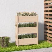 vidaXL Odlingslåda 77x25x104,5 cm massiv furu