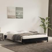 vidaXL Sängram utan madrass svart 140x190 cm sammet