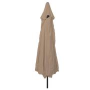 vidaXL Trädgårdsparasol Ø395x245 cm Taupe