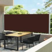 vidaXL Infällbar sidomarkis 600x160 cm brun