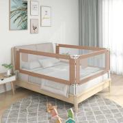 vidaXL Sängskena för barn taupe 150x25 cm tyg