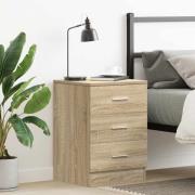 vidaXL Sängbord sonoma ek 38x35x56 cm konstruerat trä